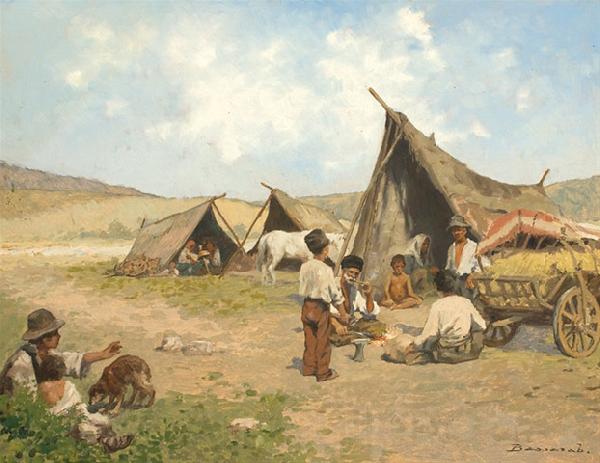Ludovic Bassarab Nomads Norge oil painting art